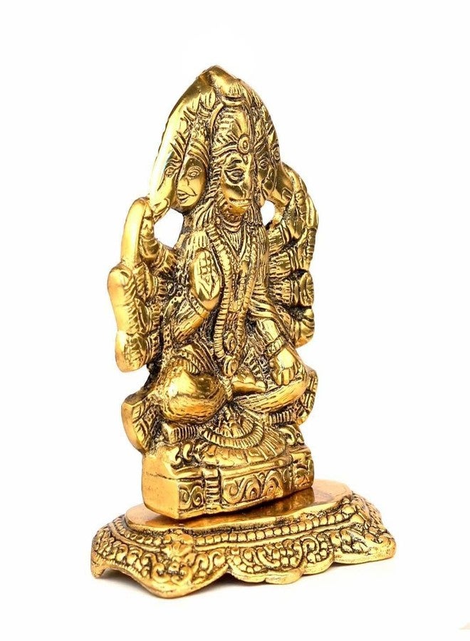 Servdharm Panchmukhi Hanuman Ji Murti | Statue for Home Decor, Gifting, Protection from Evil Eye, 14.7 cm(Gold) - Image 5